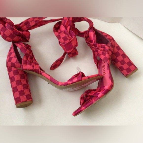 SALE OFR🆕GIANNI BINI ASTRAAHH CHECKERED WRAP  BLOCK HEEL (Sz 6& 6.5) - Picture 8 of 15